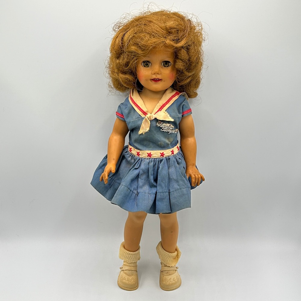 1950s Ideal Shirley Temple Doll 15" ST-15-N Captain January‎ Sailor Sleep Eyes